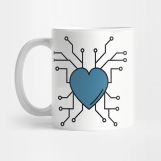 Love Shaped Electronic Integrated Circuit Mug